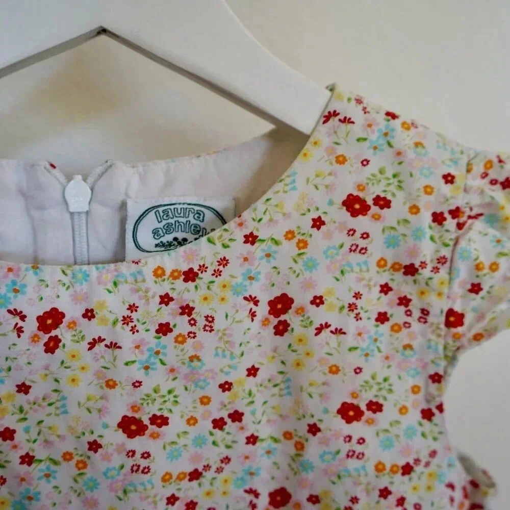 Girls LAURA ASHLEY short sleeve floral dress‎ Size 6X - Picture 5 of 8